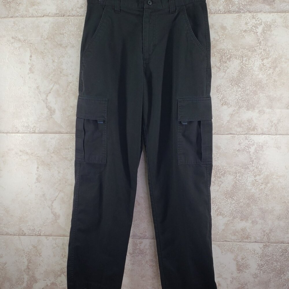 Black Crest Cargo EMT Style Straight Leg Faux Thigh Pocket Womens 29 W X 31 L
